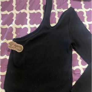 One armed stretch sweater